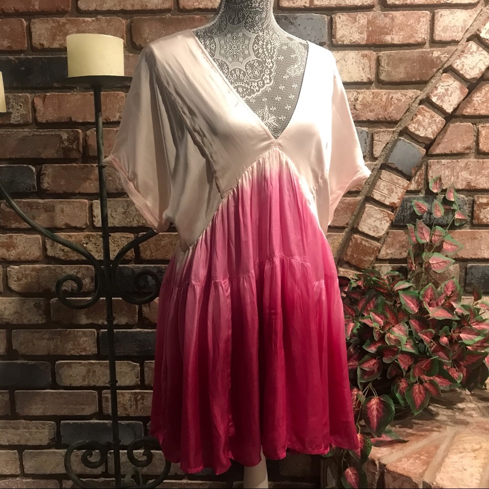 FREE PEOPLE Oversized ombré blouse.